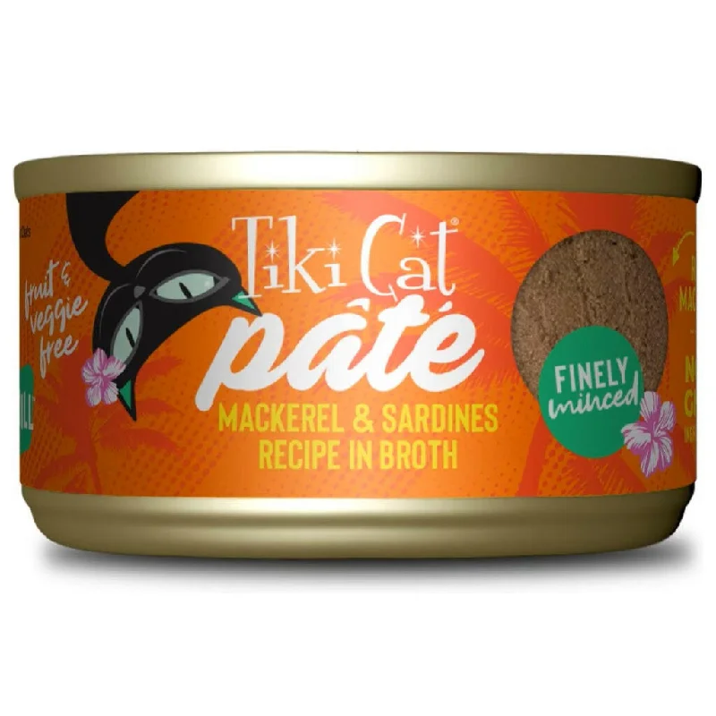 dog training clicker-Tiki Cat Mackerel & Sardine Pate (2.8 oz x 12 cans)