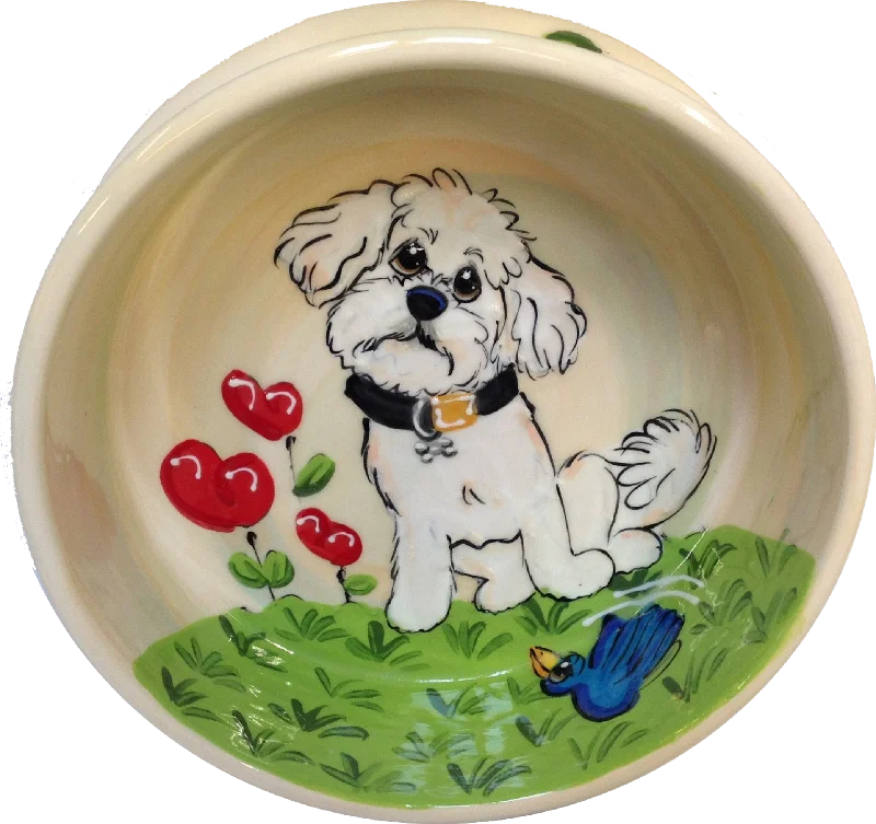 indoor dog potty solution-Heart Garden Dog Bowl