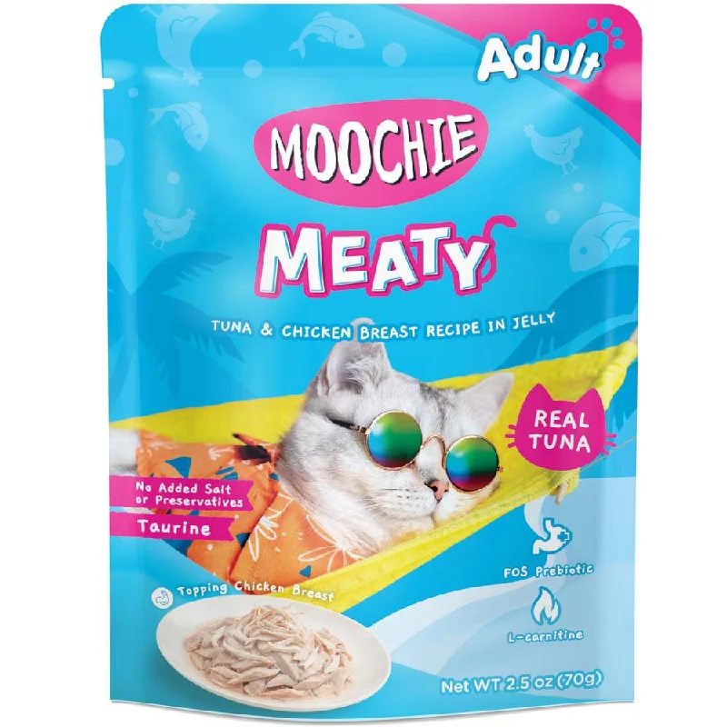 personalized pet collar-24% OFF: Moochie Meaty Tuna & Chicken Breast Recipe In Jelly Adult Pouch Cat Food 70g x 12