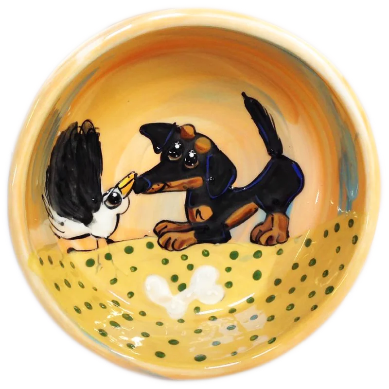 heavy-duty dog tie-out-Dachshund Dog Bowl