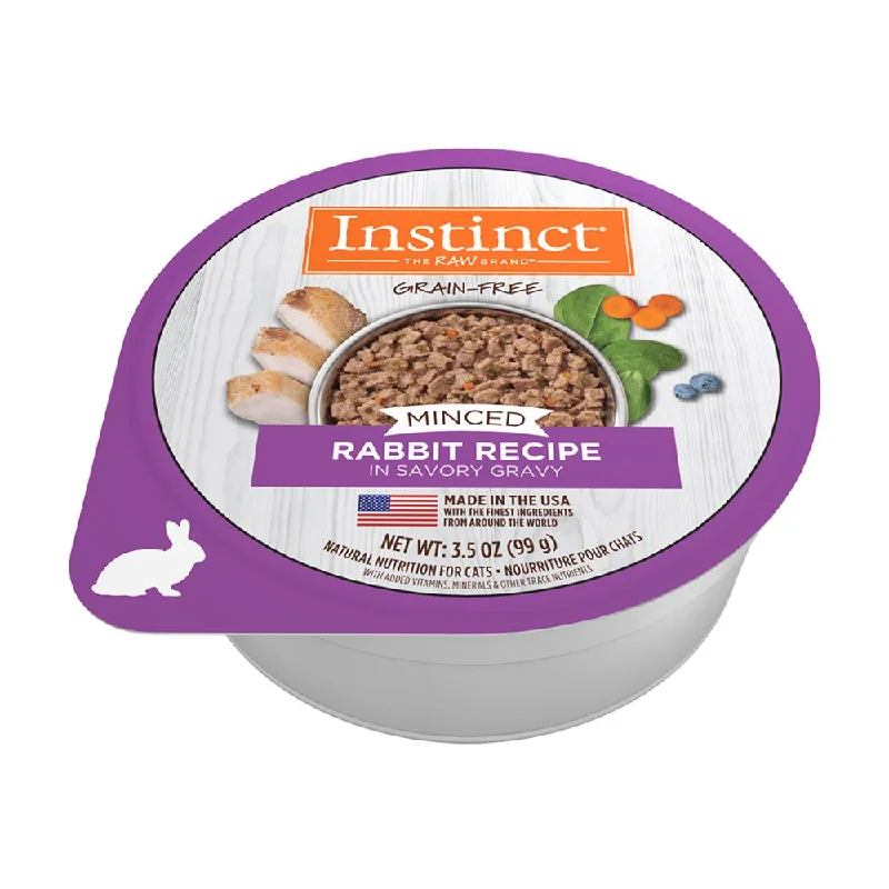 personalized pet collar-Instinct Minced Real Rabbit Recipe Grain-Free Cup Wet Cat Food 3.5oz