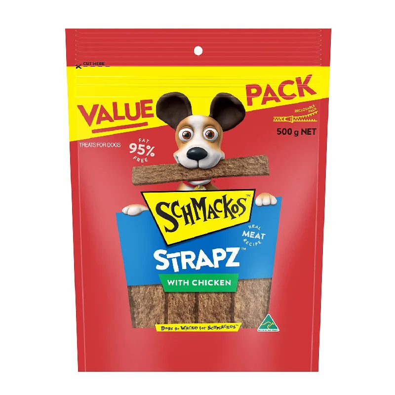 smart pet tracker-Schmackos Chicken Strapz Dog Treats 500g