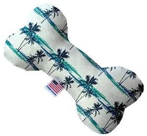 memory foam dog bed-Palm Tree Paradise Canvas Squeaker Bone Dog Toy