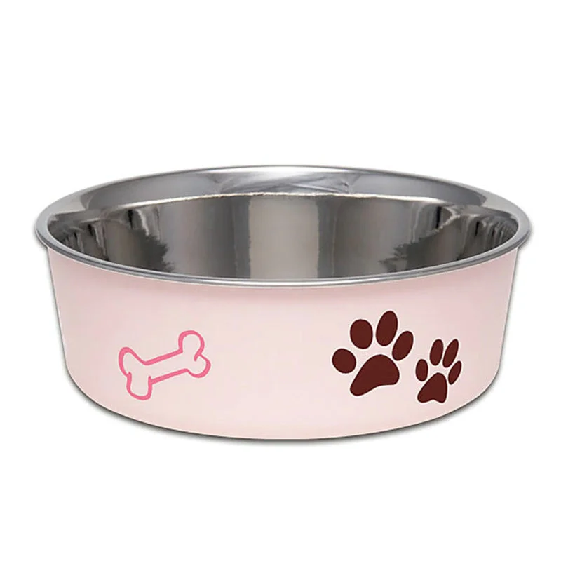 chew-resistant cat toy-Loving Pets Dog Bowls Bella Paparazzi Pink 4 Sizes