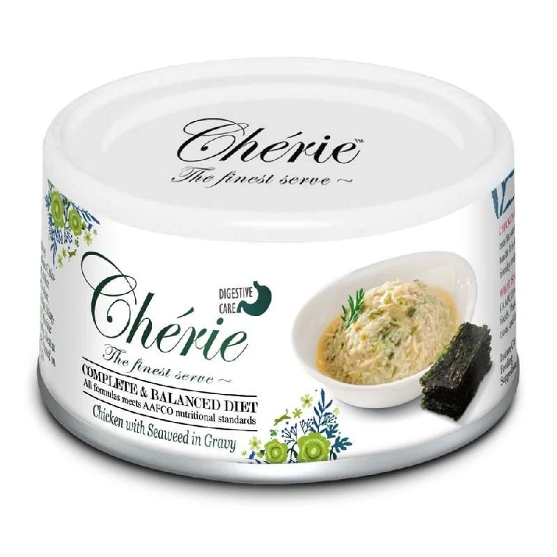 senior dog orthopedic bed-Cherie Complete & Balanced Digestive Care Chicken with Seaweed in Gravy Canned Cat Food 80g