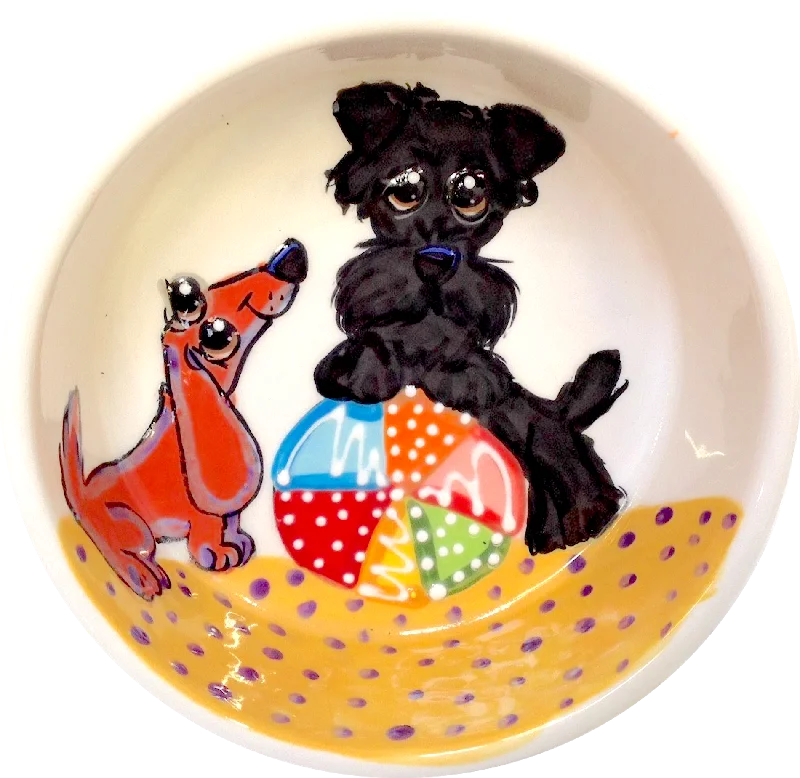 squirrel-proof bird feeder-Whimsical Dachshund Dog Bowl