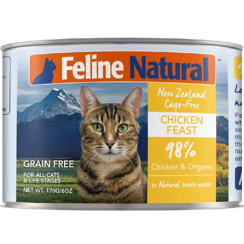 parrot training perch-Feline Natural Chicken Feast Grain-Free Canned Cat Food 170g