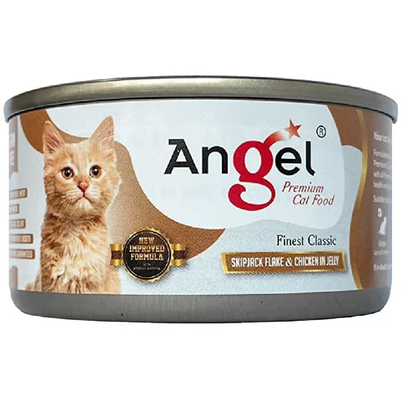 pet dental care kit-Angel Skipjack Flake & Chicken In Jelly Canned Cat Food 80g