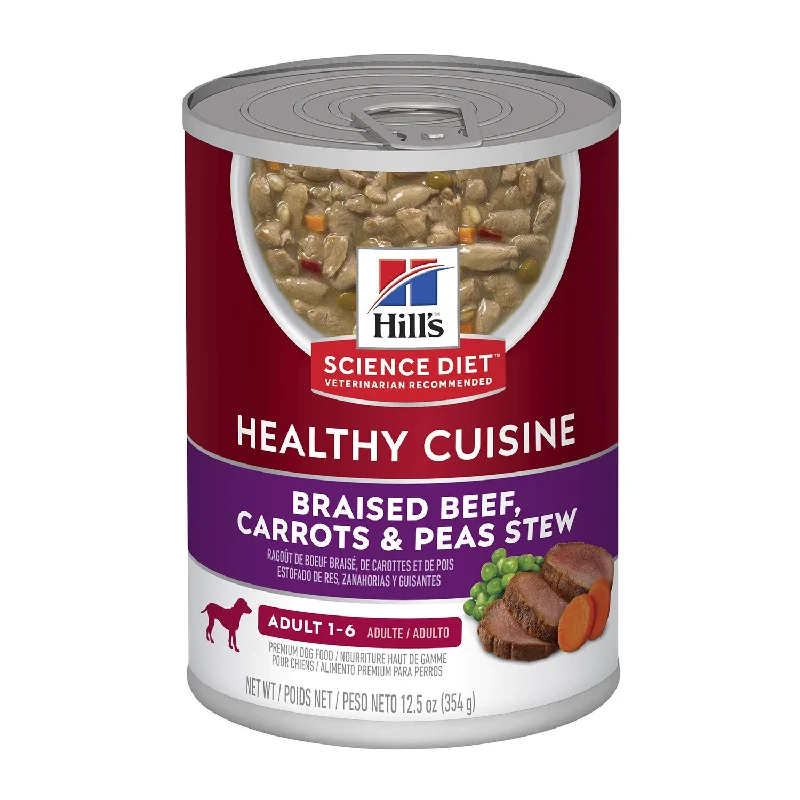 extra-large dog crate-Hill's Science Diet Healthy Cuisine Braised Beef, Carrots & Peas Stew Adult Canned Dog Food