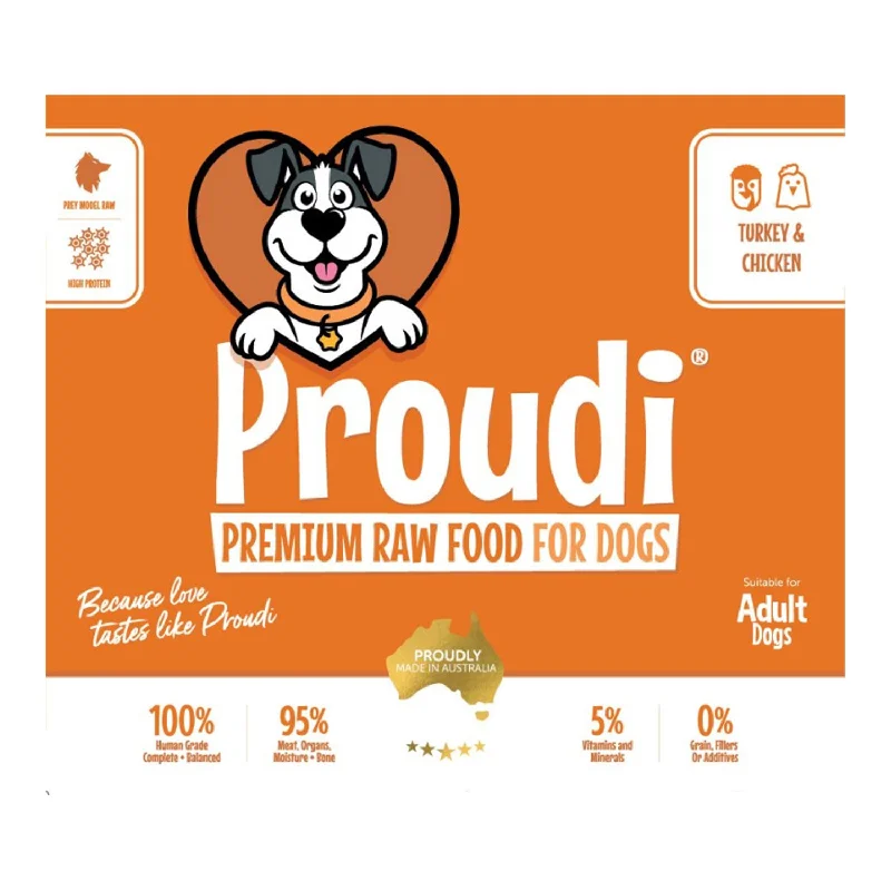 cat scratching post-Proudi Premium Turkey & Chicken Raw Dog Food 2.4kg