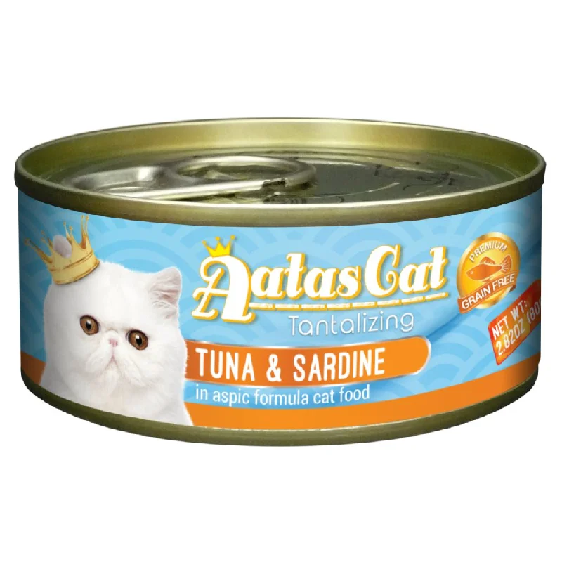 smart pet tracker-Aatas Cat Tantalizing Tuna & Sardine In Aspic Canned Cat Food 80g