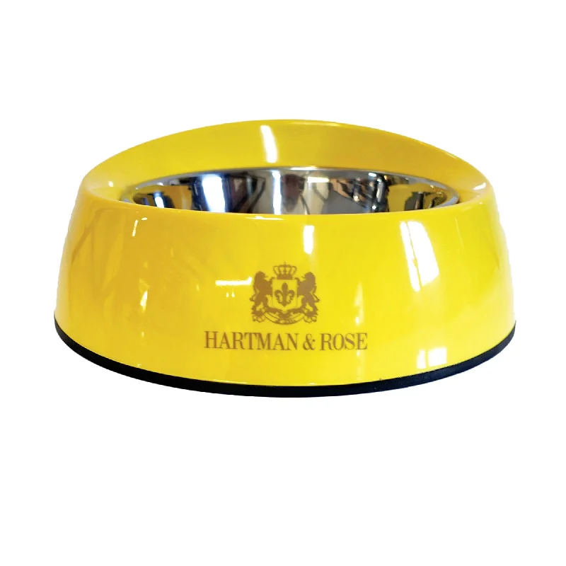 rabbit grooming kit-H&R Canary Yellow Melamine Dog Bowl