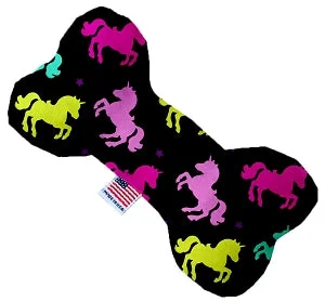 small breed dog carrier-Confetti Unicorns Canvas Squeaker Bone Dog Toy