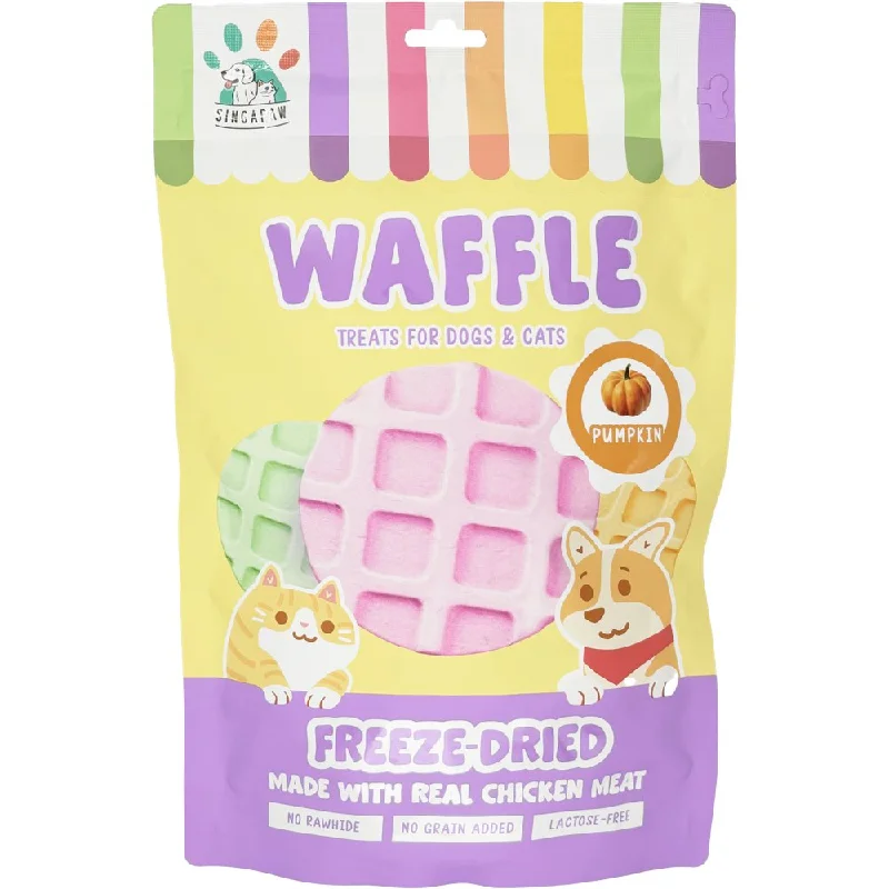 bird cage accessories-15% OFF: Singapaw Waffle Chicken & Pumpkin Grain-Free Freeze-Dried Treats For Cats & Dogs 120g