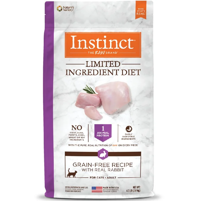 non-slip pet socks-Instinct Limited Ingredient Diet Rabbit Grain-Free Adult Dry Cat Food 4.5lb