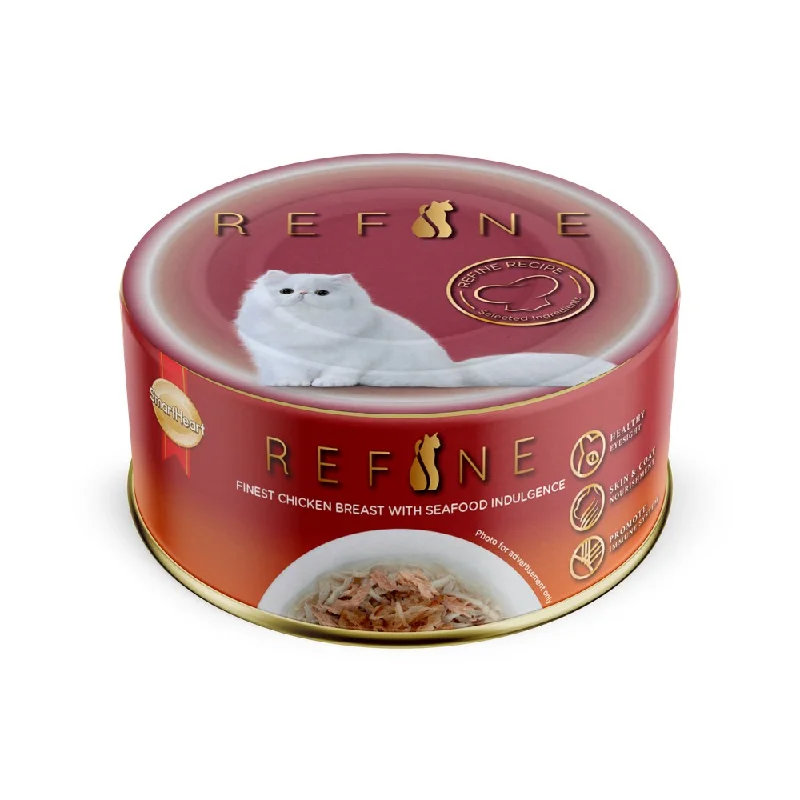 hamster running ball-Smartheart Refine Finest Chicken Breast With Seafood Indulgence Canned Cat Food 80g