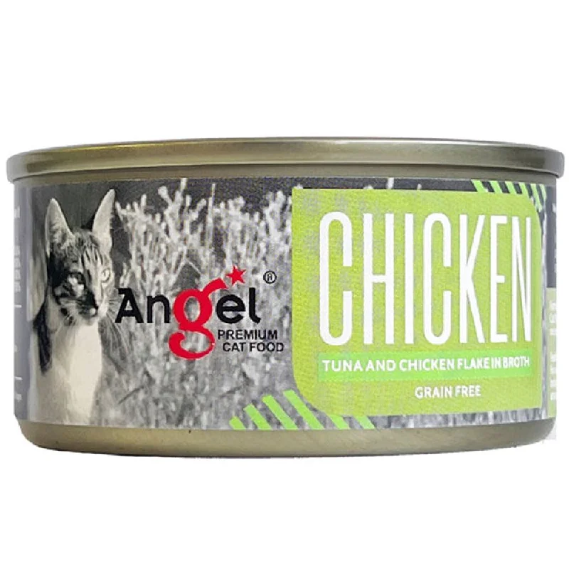 hamster running ball-Angel Tuna & Chicken In Broth Grain-Free Canned Cat Food 70g