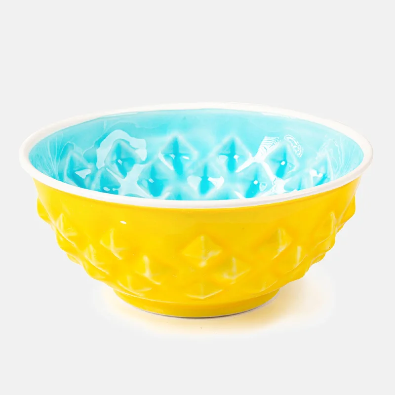 memory foam dog bed-Lemon & Lime Food Bowl by DWAM