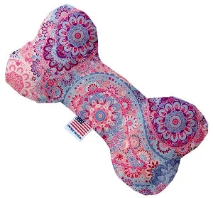 all-natural dog treats-Pink Bohemian Squeaker Bone Dog Toy