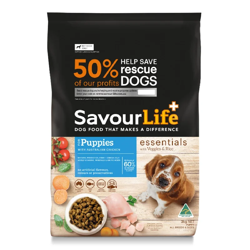 calming pet diffuser-SavourLife Essentials Chicken with Veggies & Rice Puppy Dry Dog Food