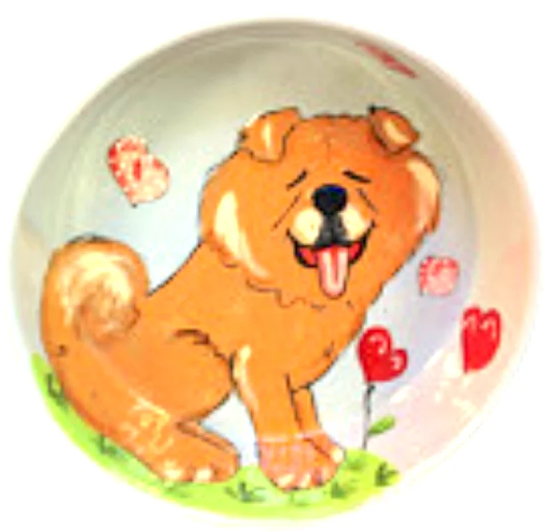 flea and tick prevention-Whimsical Chow Chow Bowl