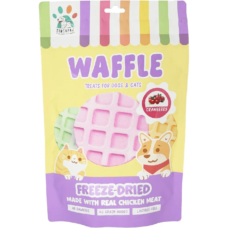 pet grooming tools-15% OFF: Singapaw Waffle Chicken & Cranberry Grain-Free Freeze-Dried Treats For Cats & Dogs 120g