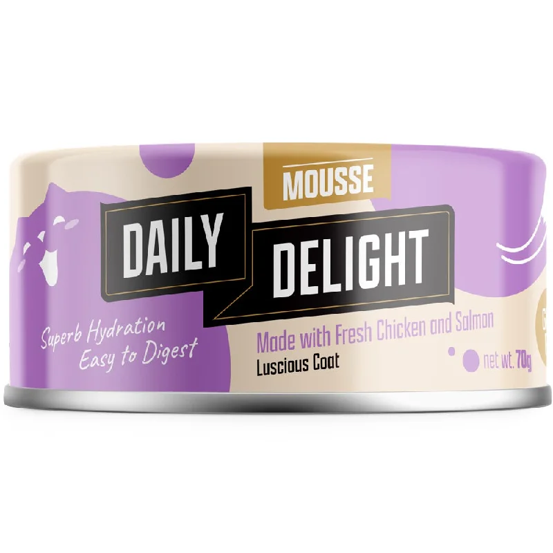 LED light pet collar-Daily Delight Mousse Chicken & Salmon Grain-Free Canned Cat Food 70g