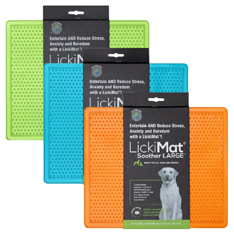 noise-canceling dog headphones-LickiMat Dog Lick Mats Slow Feeders Soother Large 3 Colours