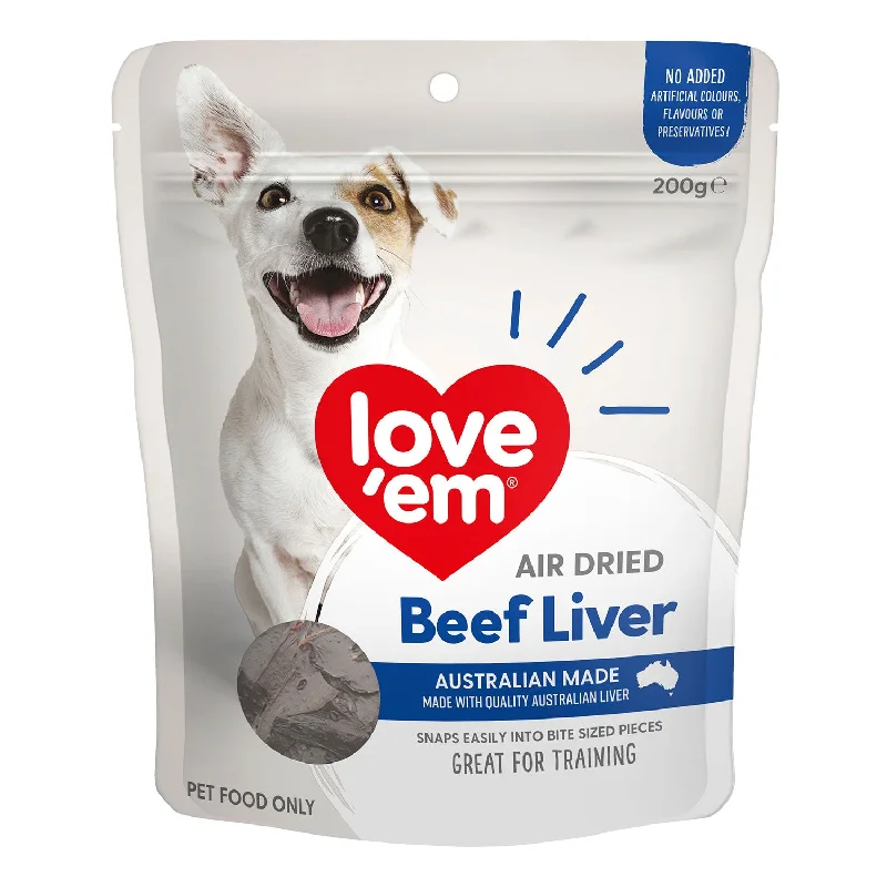 rabbit grooming kit-Love'em Beef Liver Dog Treats 200g