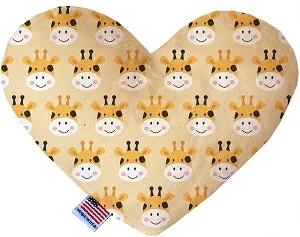 odor-absorbing cat litter-Georgie the Giraffe Canvas Squeaker Heart Dog Toy