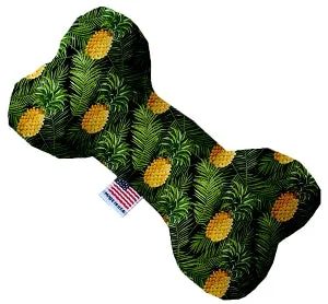 dog training clicker-Pineapples in Paradise Stuffing Free Squeaker Bone Dog Toy