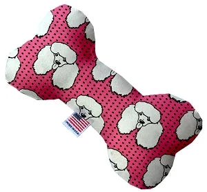 parrot training perch-Pretty Poodles Canvas Squeaker Bone Dog Toy