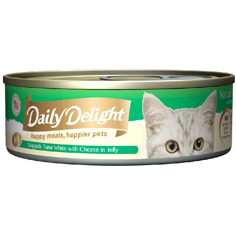 pet seatbelt attachment-15% OFF: Daily Delight Skipjack Tuna White with Cheese in Jelly Canned Cat Food 80g