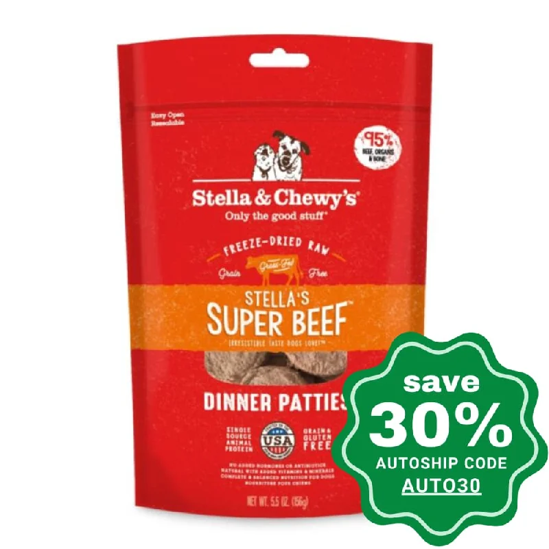 hypoallergenic cat food-Stella & Chewy's - Freeze Dried Dog Dinner Patties - Stella's Super Beef - 25OZ