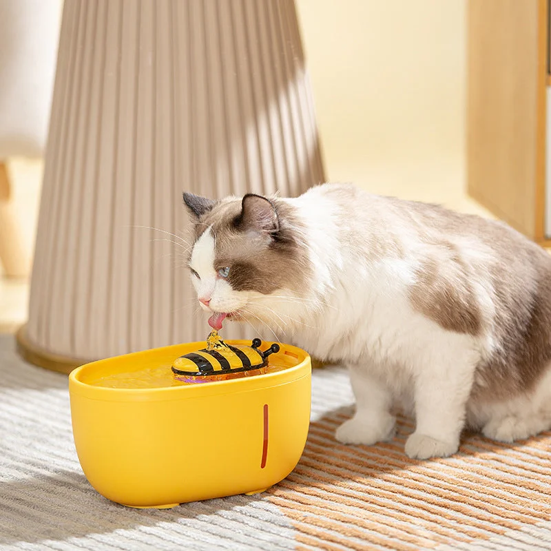 automatic dog waste scooper-Honeybee Themed, Circulation, Filtered, Cat Water Dispenser