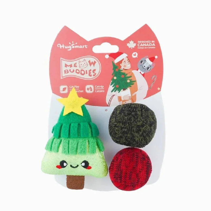 tangle-free dog leash-Holiday Feline - Xmas Tree Catnip Toy