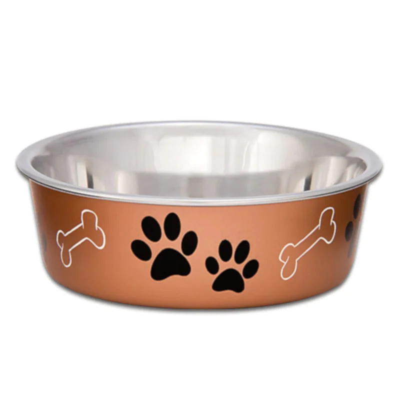 retractable dog gate-Loving Pets Dog Bowls Bella Metallic Copper 4 Sizes