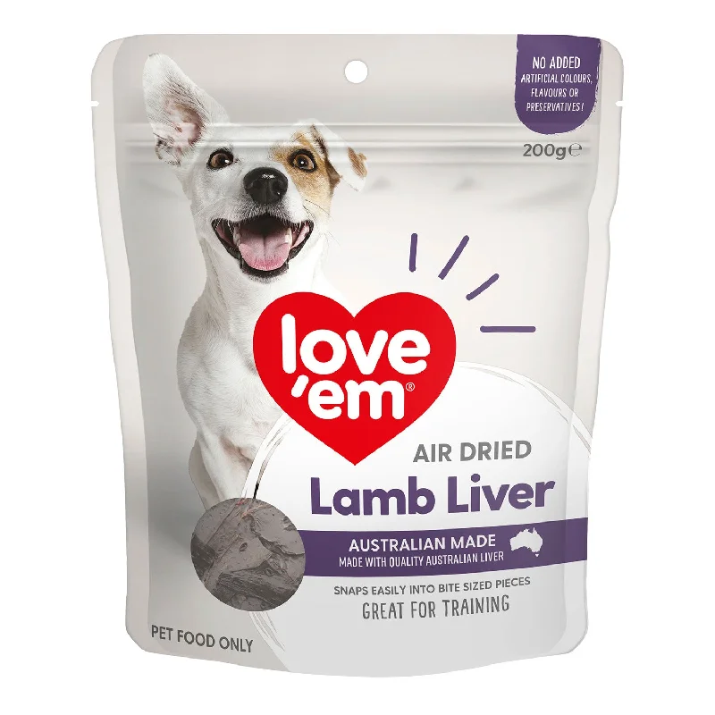 large dog cooling vest-Love'em Lamb Liver Dog Treats 200g