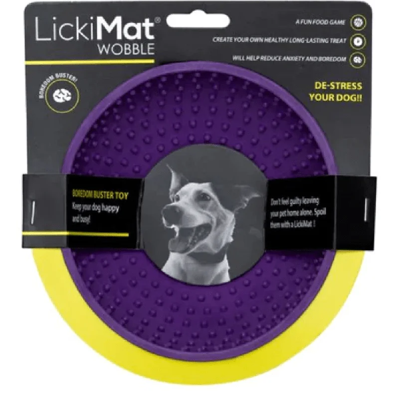 hamster bedding material-LickiMat Wobble Slow Feeder for Dogs (Purple)