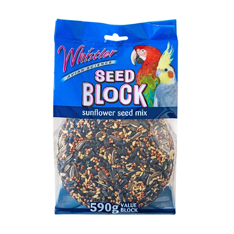 indoor rabbit hutch-Whistler Seed Block Sunflower Bird Treat 590g