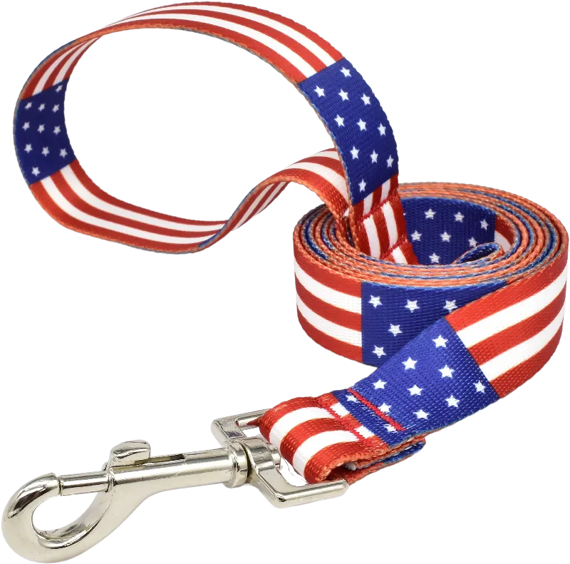 heavy-duty pet gate-1" Simplicity Americana Snap Leash - multiple patterns & lengths