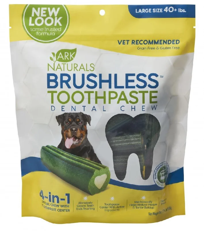 luxury pet stroller-Ark Naturals Brushless Toothpaste Large Dog Treats (Large: 18-oz)