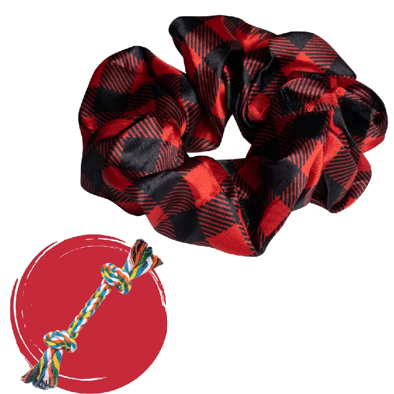 adjustable dog life jacket-Beauregard Satin Scrunchie + Rope Toy - Free Product