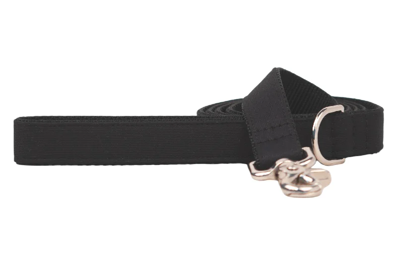 indoor dog potty solution-Black Tie Woven Dog Leash