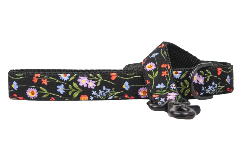 orthopedic cat bed-Blooms on Black Dog Leash