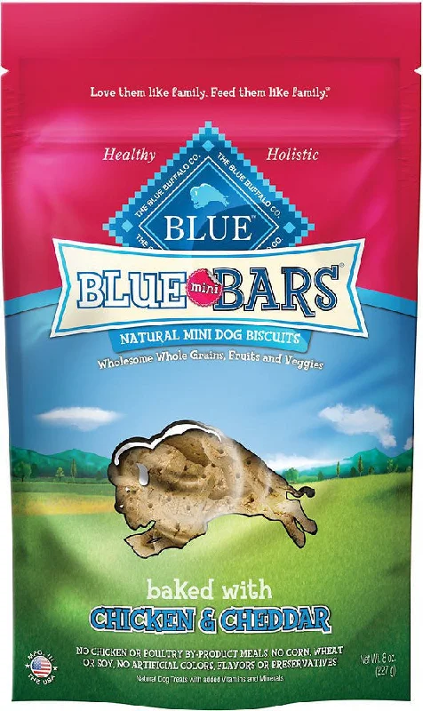 soft-sided pet travel crate-Blue Buffalo Mini Bar Chicken with Cheese Dog Biscuits