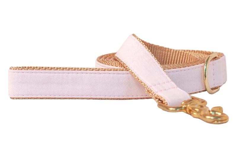 memory foam dog bed-Soft Pink Linen Dog Leash