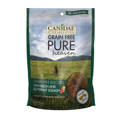 cooling mat for dogs-Canidae PURE Grain Free Dog Treats, Bison and Butternut Squash