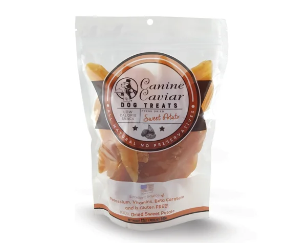 premium dog food bowl-Canine Caviar Dried Sweet Potato Dog Treats