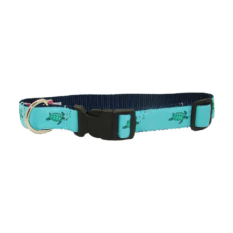 pet grooming tools-Caribbean Blue Sea Turtle Dog Collar